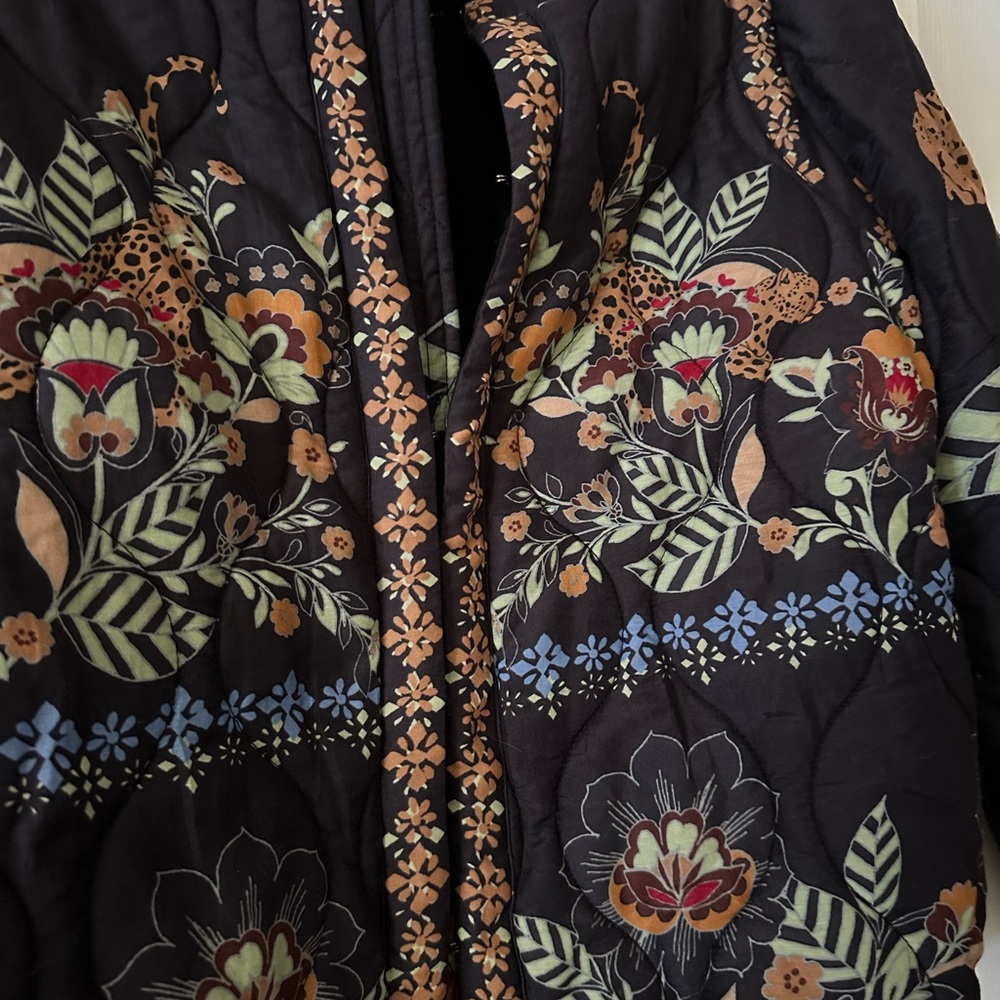 NWT Caballero Ember Jacket. Size XS. lightweight quilted jacket, tiger print - Picture 4 of 9